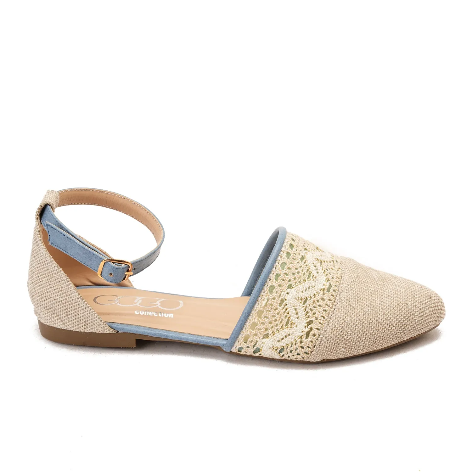 Knitted sandal - blue