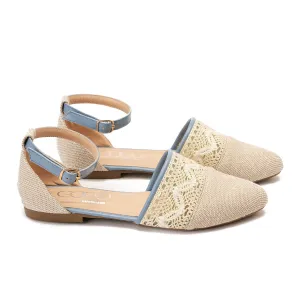 Knitted sandal - blue