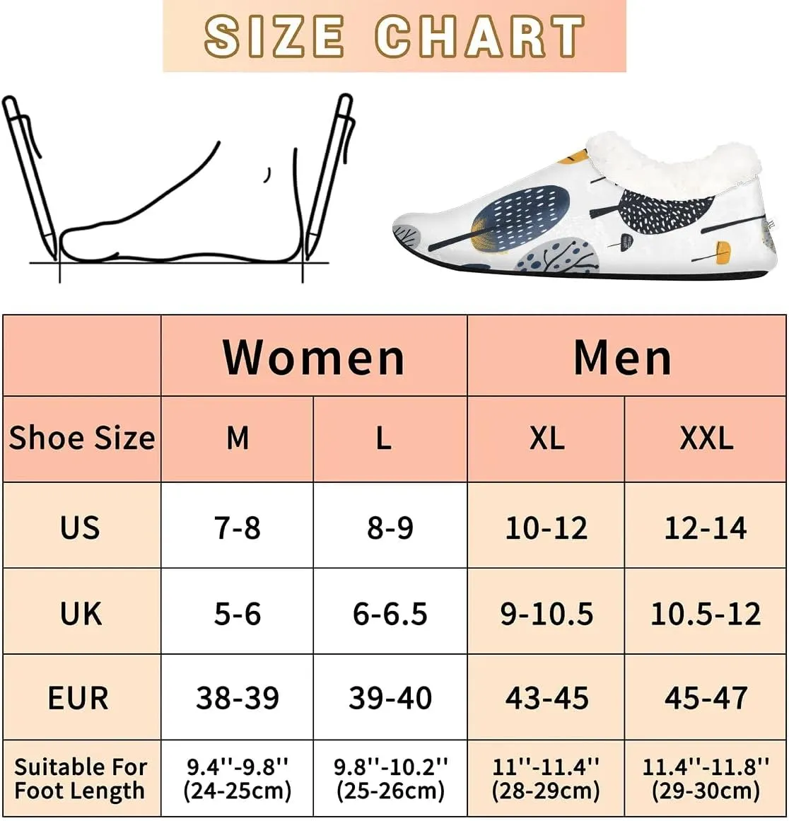 KOBLEN Plant Trees Paint Slippers for Women House Shoes with Fleece Lining Wide Comfy Full Slippers Lightweight Cozy Loafer with Rubber Sole Unisex Slippers Adults for Indoor Outdoor