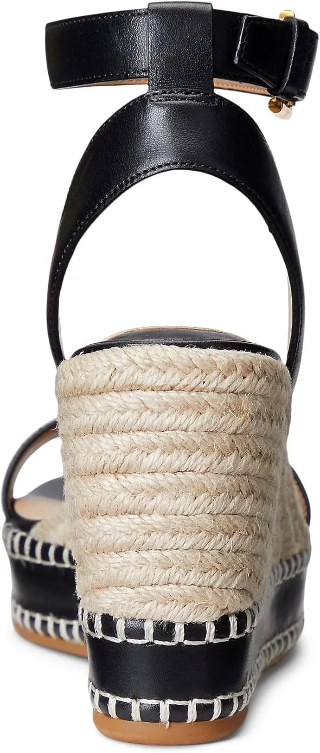 Lauren Ralph Lauren Women's Hilarie Burnished Leather Espadrille