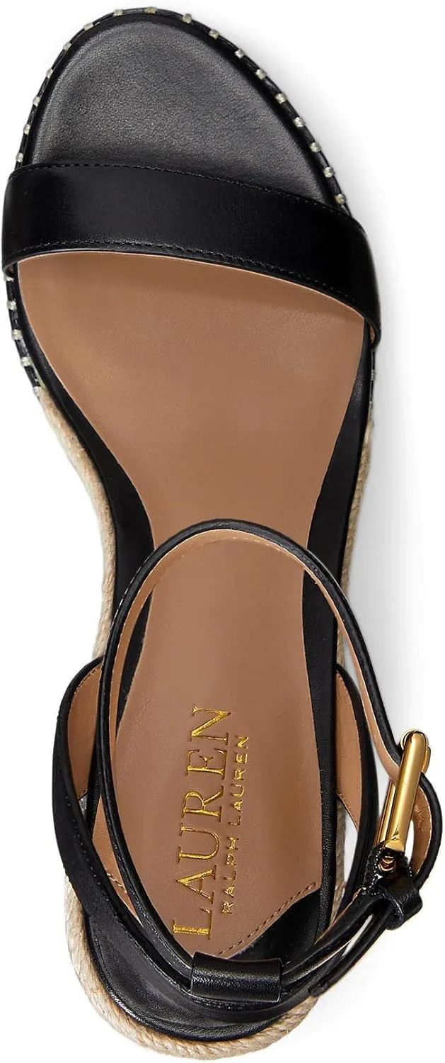 Lauren Ralph Lauren Women's Hilarie Burnished Leather Espadrille