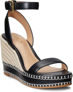 Lauren Ralph Lauren Women's Hilarie Burnished Leather Espadrille
