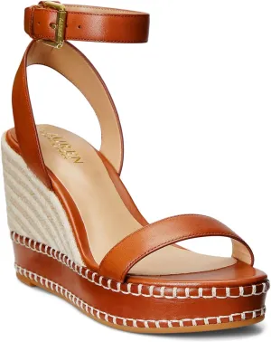 Lauren Ralph Lauren Women's Hilarie Burnished Leather Espadrille