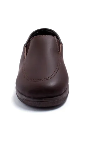 Leather slip-on