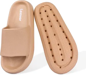 Leevar Cloud Slides for Women and Men - Soft, Comfy, Relax Cloud Slippers, Thick Sole, Non-slip Slides for Men, Easy to Clean, Shower, Swimming, Beach, Indoor and Outdoor Slides for Men