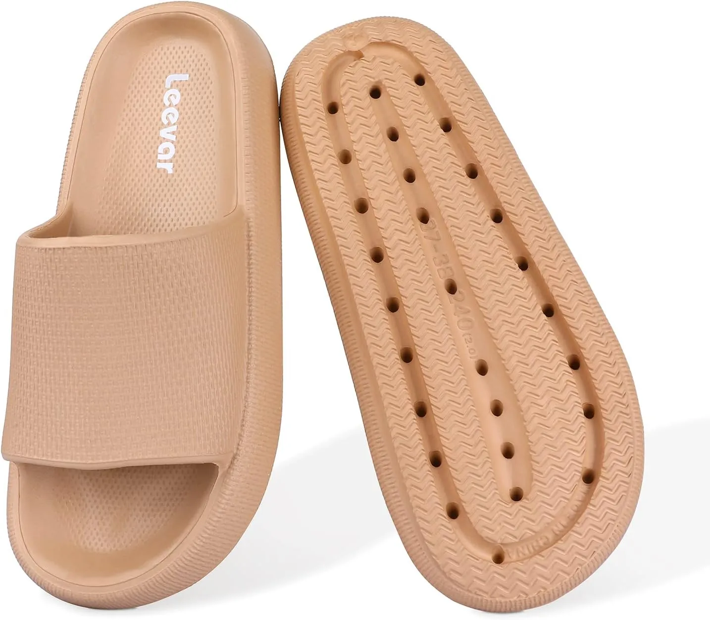 Leevar Cloud Slides for Women and Men - Soft, Comfy, Relax Cloud Slippers, Thick Sole, Non-slip Slides for Men, Easy to Clean, Shower, Swimming, Beach, Indoor and Outdoor Slides for Men