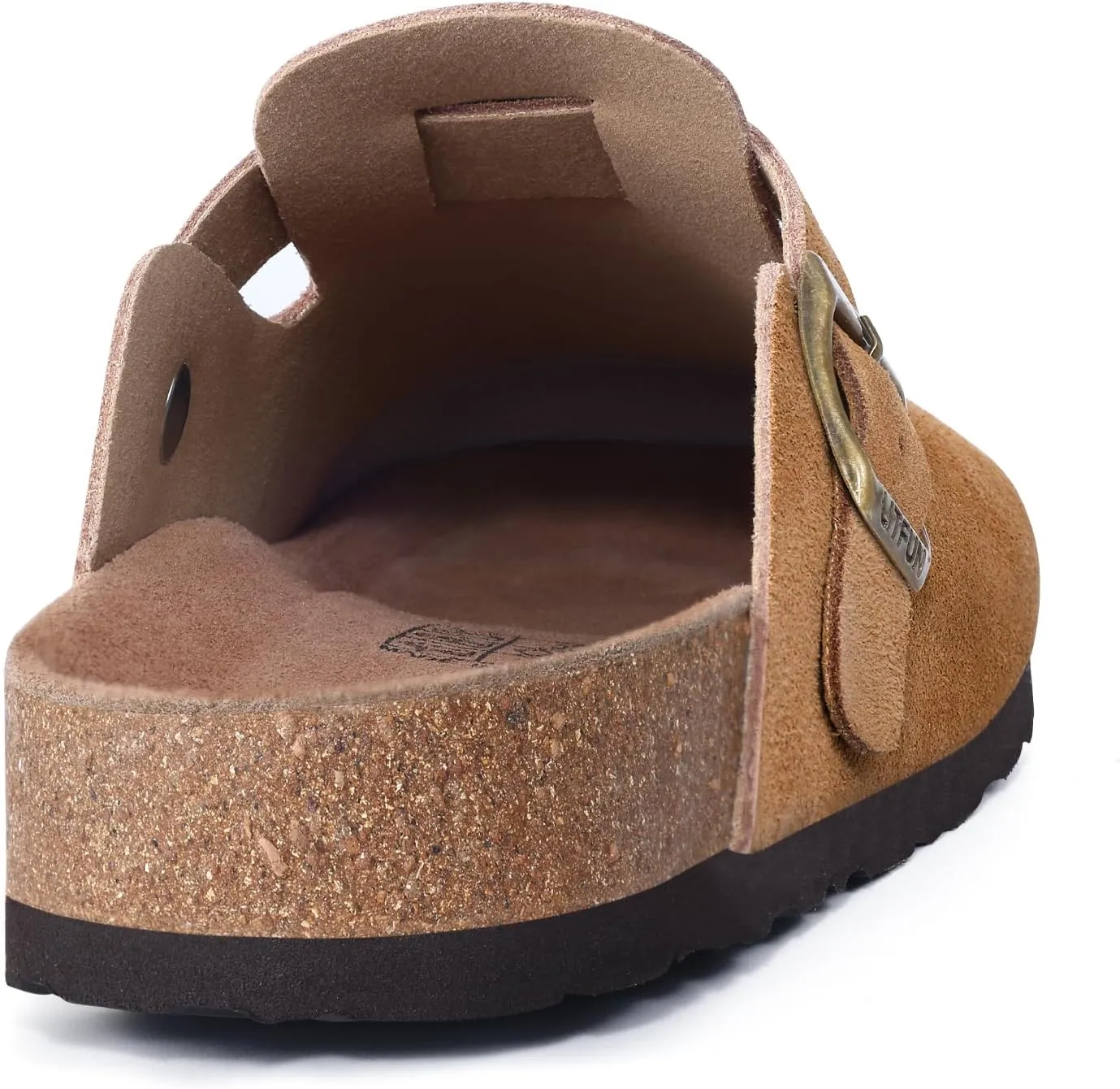 Litfun Women's Genuine Suede Clogs Soft Footbed Leather Potato Shoes Comfort Slip On Clogs with Arch Support