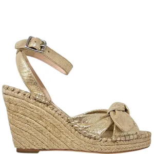 Loaffler Randall Leather Espadrille Wedge Sandals - Size 6