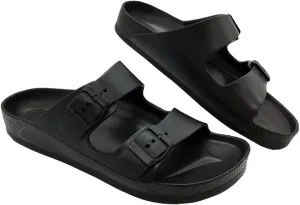Luffymomo Adjustable Slip on Eva Double Buckle Slides for Mens