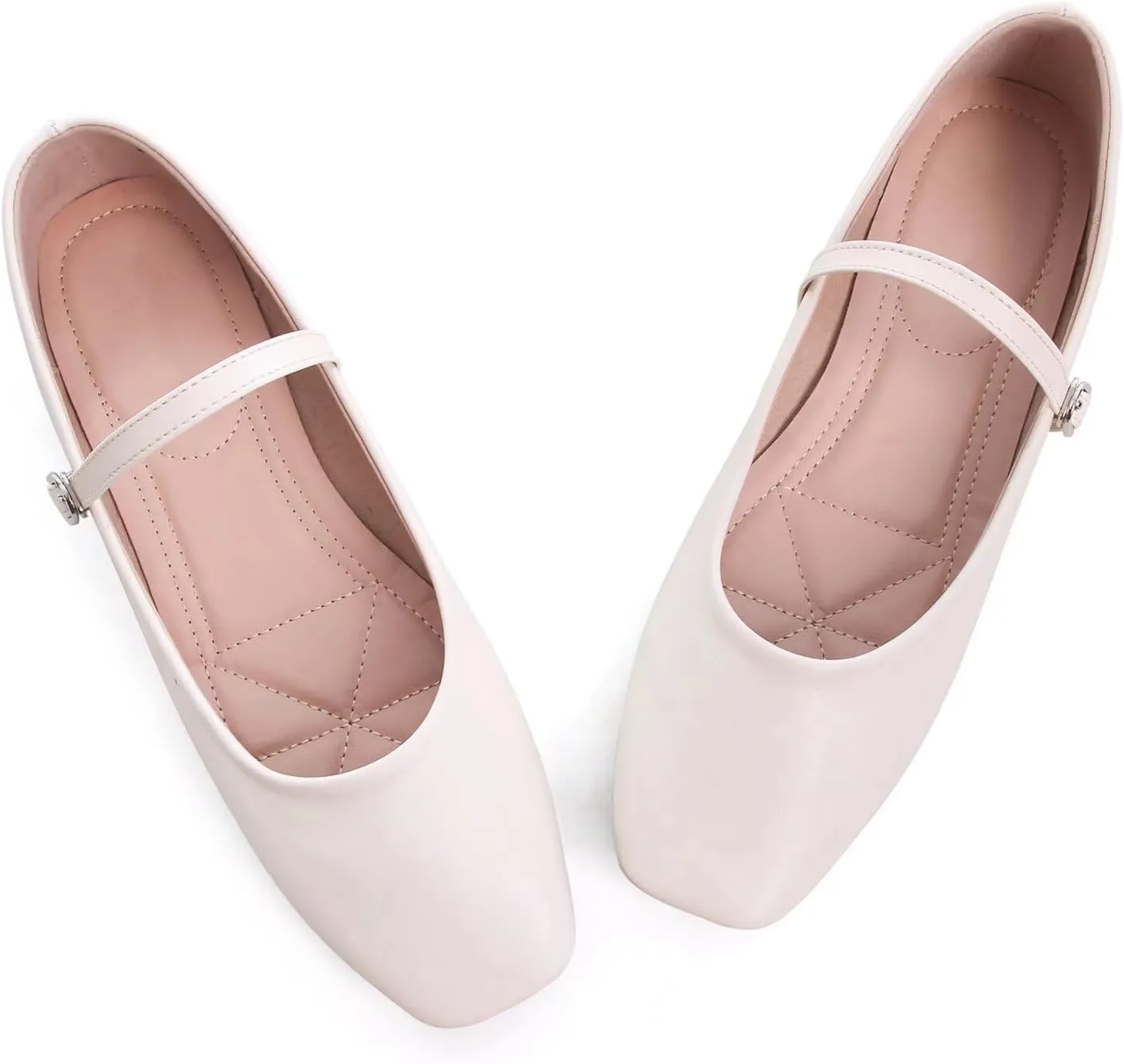 LUXINYU Women's Slip on Flats,Classy Round Toe Solid Classic Mary Jane Ballet Dance Shoes Soft Comfortable PU Flat Shoes