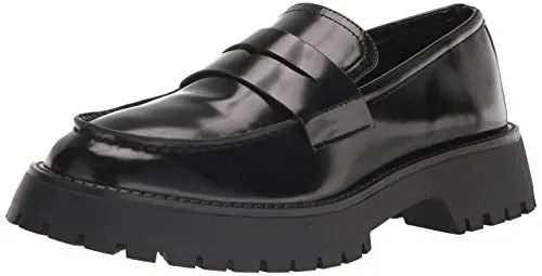 Madden Girl Women's Heaathr Loafer, Black Box, 8.5