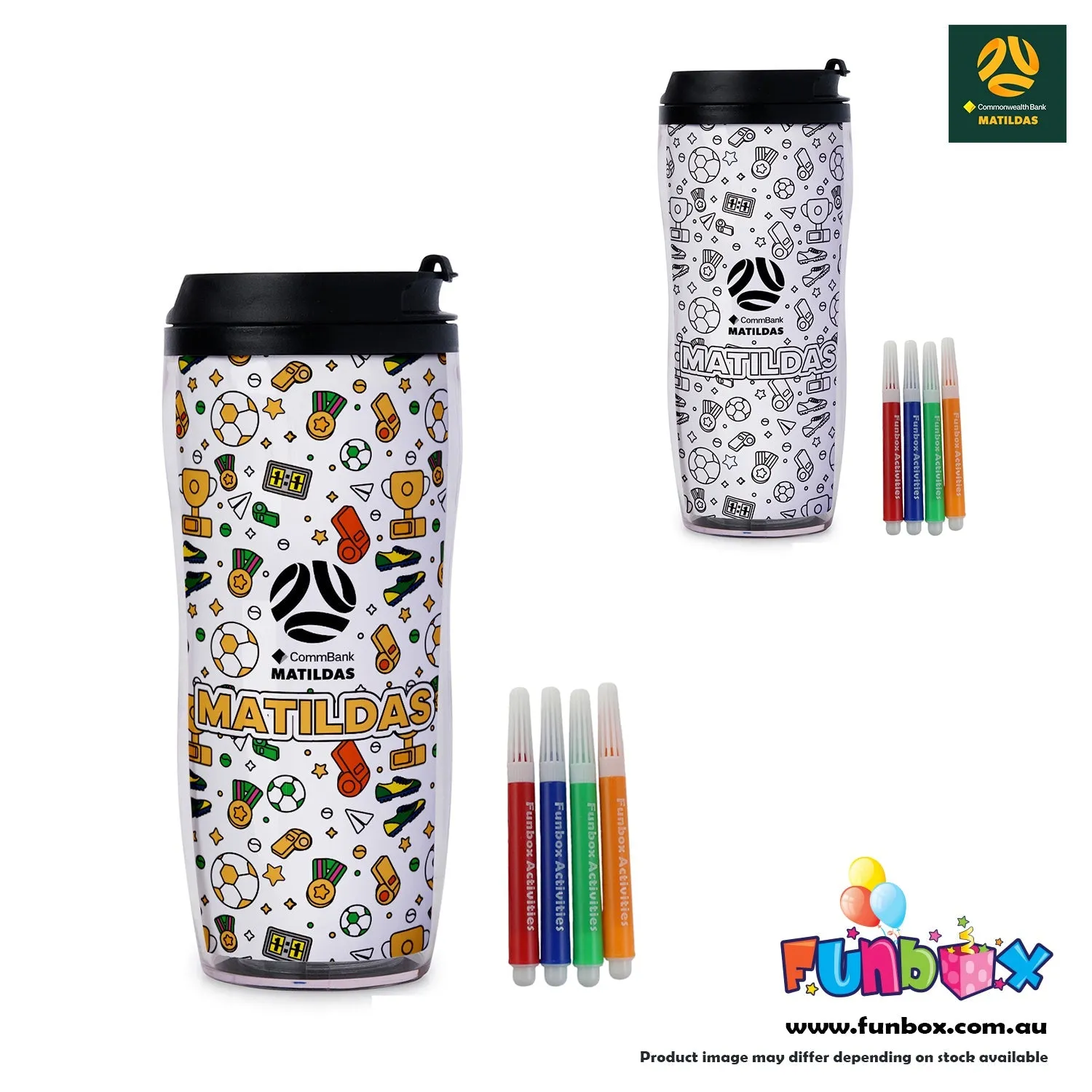 Matildas Licensed Colour-In Travel Mug