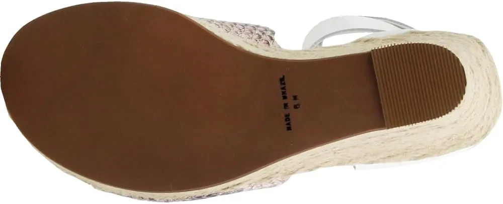 Matisse Womens Roma Cheetah Ankle Strap Espadrille Casual Sandals Casual High Heel 3" & Up - Black