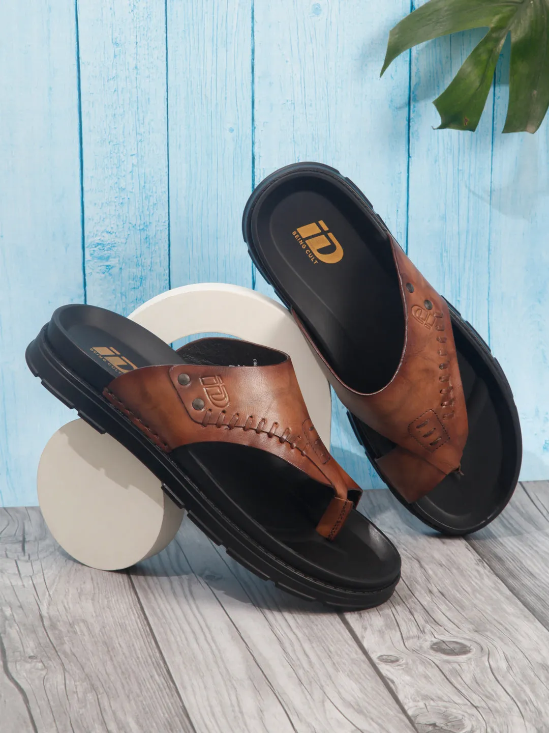 Men's Brown Smart Casual Thong Sandal (ID4245)