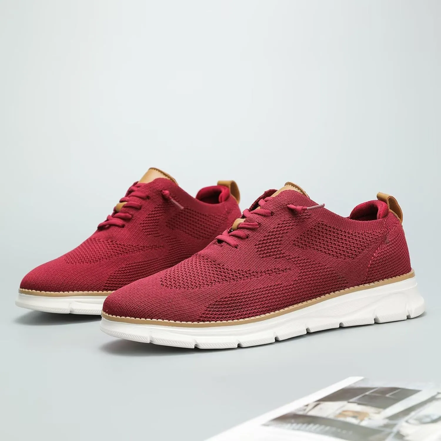 Mens Casual Dress Oxfords Shoes Fashion Mesh Business Walking Work Slip on Sneakers Comfortable Lightweight Soft Sole
