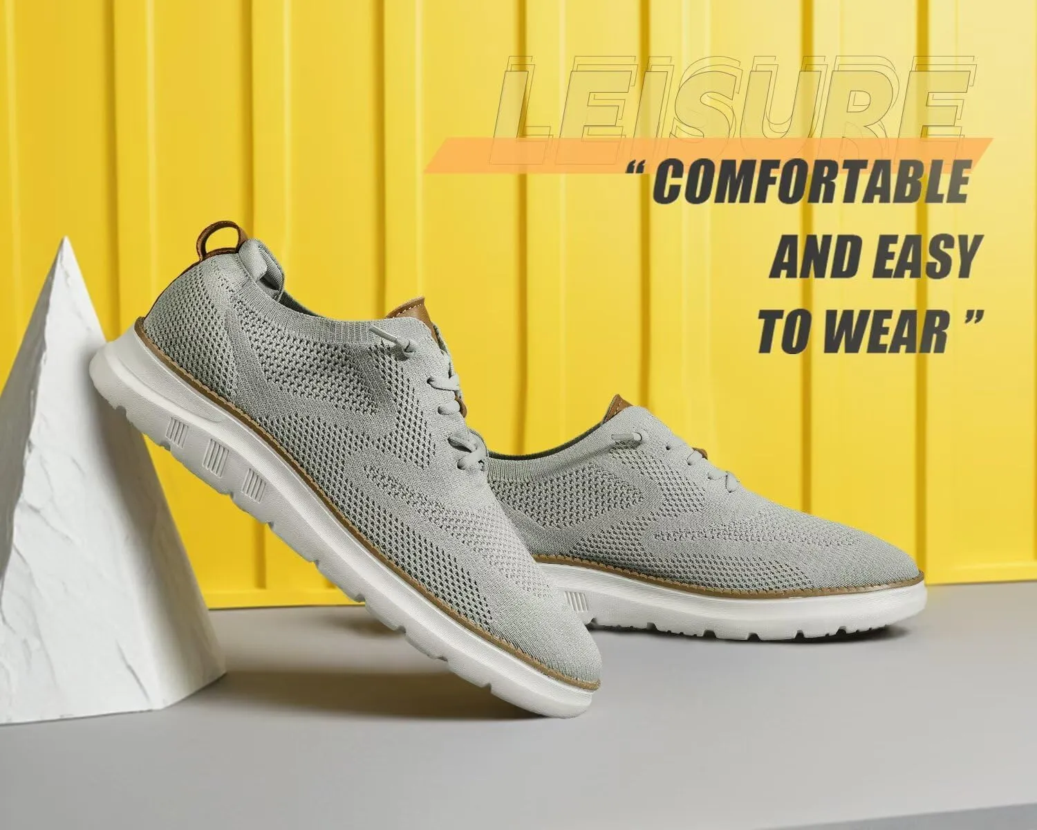 Mens Casual Dress Oxfords Shoes Fashion Mesh Business Walking Work Slip on Sneakers Comfortable Lightweight Soft Sole
