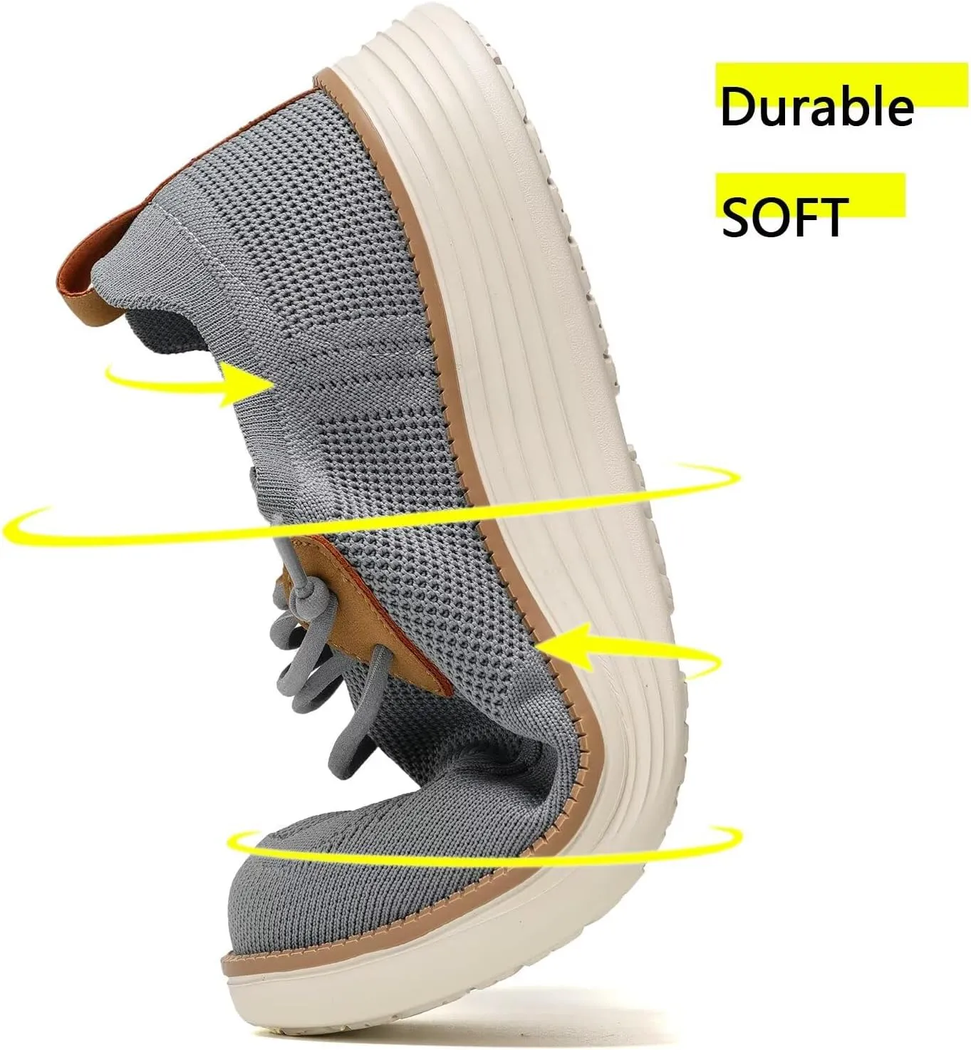 Mens Casual Loafers Shoes Slip On Fashion Walking Dress Sneakers Business Oxfords Work Lightweight Soft Sole