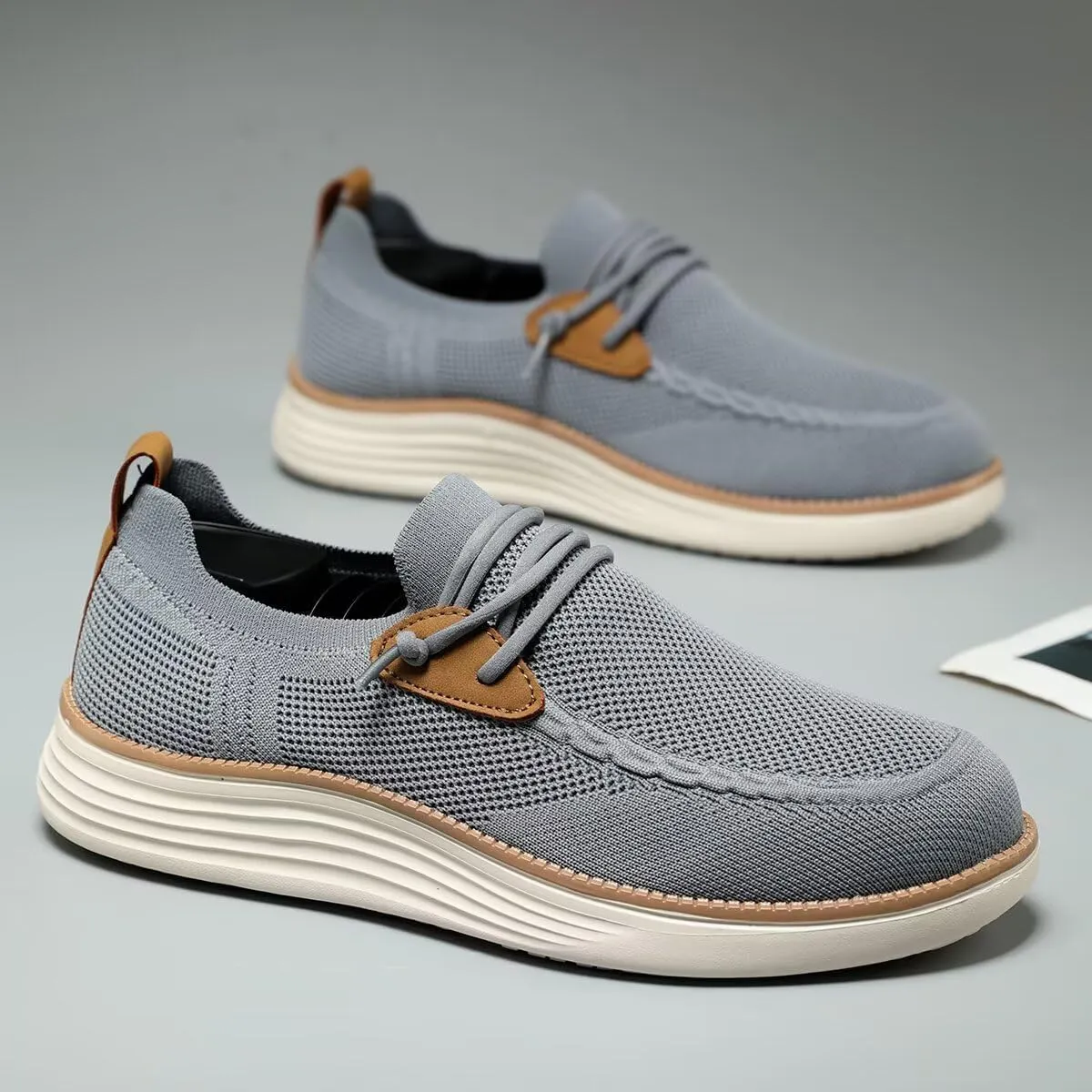Mens Casual Loafers Shoes Slip On Fashion Walking Dress Sneakers Business Oxfords Work Lightweight Soft Sole