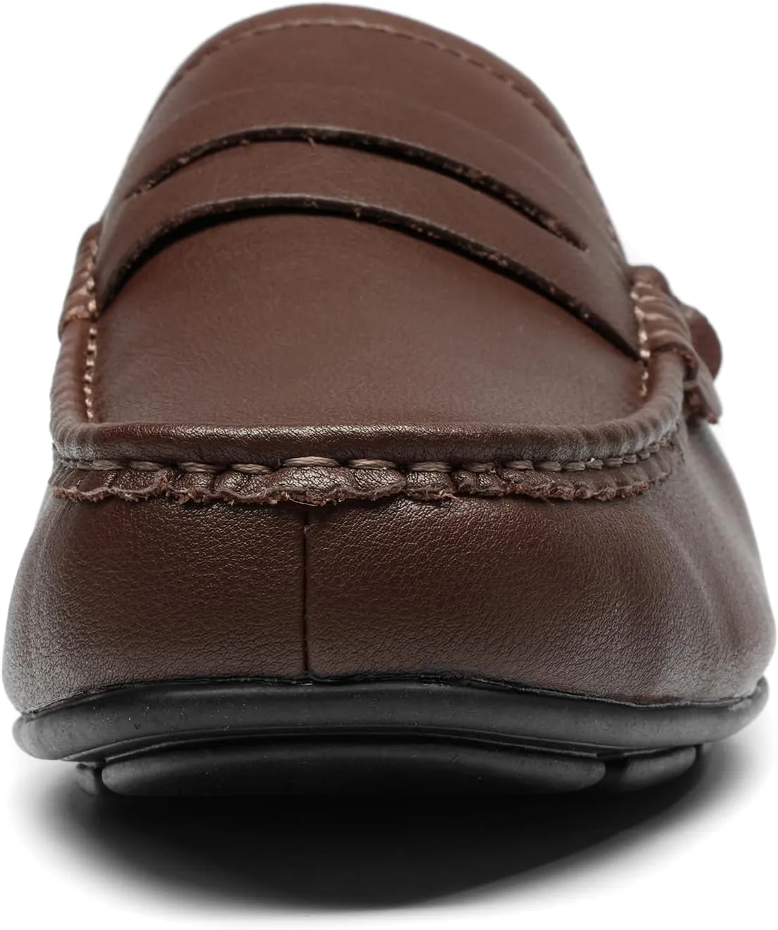 Men’s Slip-On Loafers Handmade Leather Slippers Breathable Comfortable Soft Hand Stitched no-Heel Casual Shoes for Men