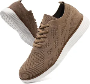 Mens Slip On Sneakers Walking Tennis Shoes Running Gym Athletic Workout Non Slip Fashion Casual Lightweight Breathable Soft Sole Mesh