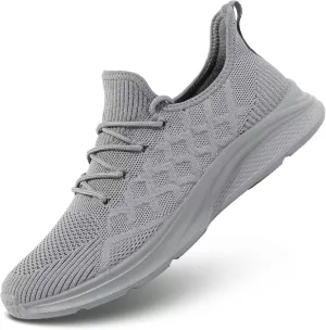 Mens Walking Shoes Slip on Tennis Running Fashion Casual Sneskers Work Gym Shoes Comfort Lightweight Mesh Soft Sole