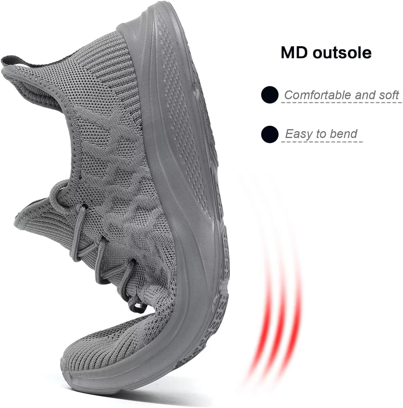 Mens Walking Shoes Slip on Tennis Running Fashion Casual Sneskers Work Gym Shoes Comfort Lightweight Mesh Soft Sole