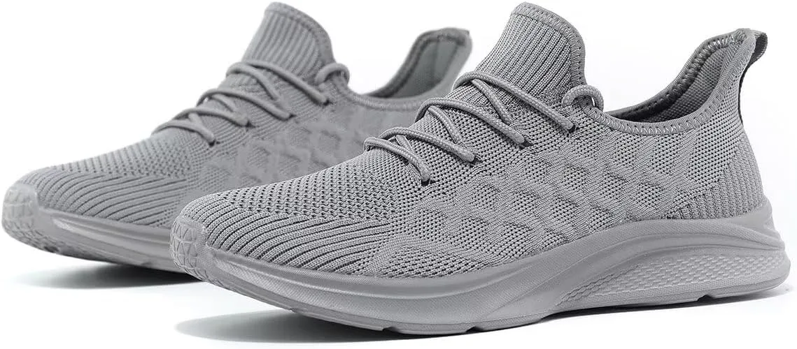Mens Walking Shoes Slip on Tennis Running Fashion Casual Sneskers Work Gym Shoes Comfort Lightweight Mesh Soft Sole