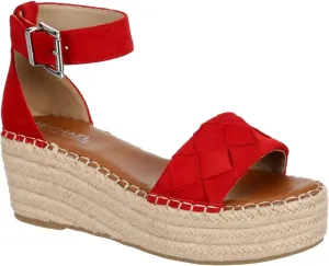 Michael By Michael Shannon Bridgette - Women's Open Toe Espadrille Platform Wedge Sandals