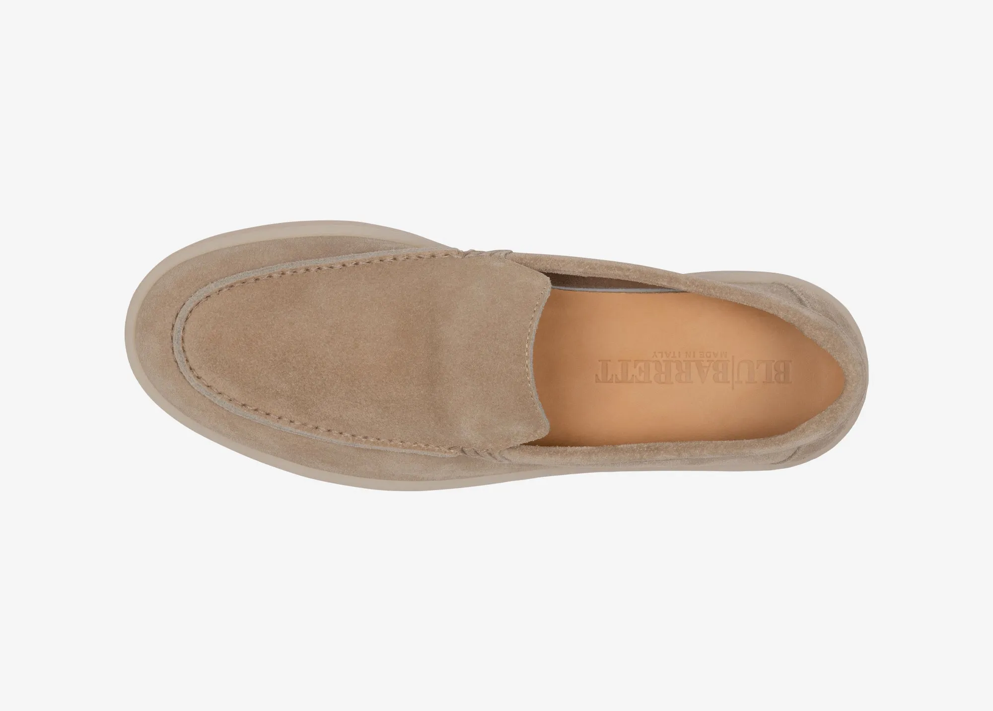 Mocassino in suede beige