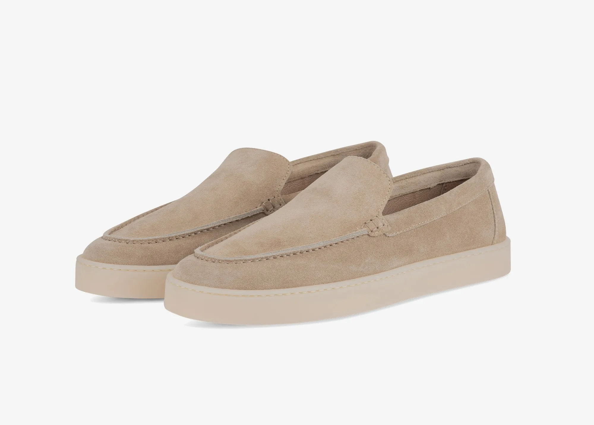 Mocassino in suede beige