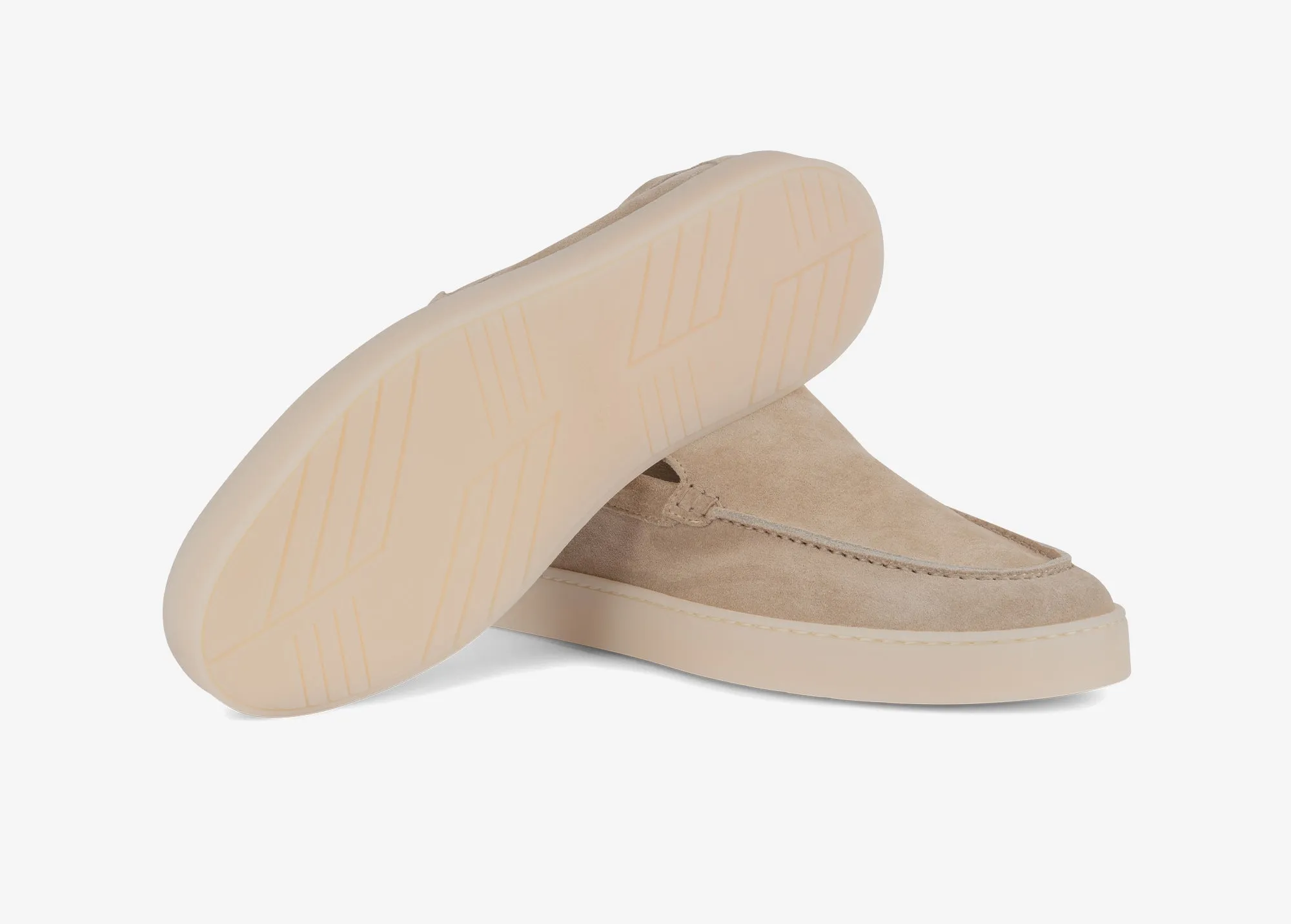 Mocassino in suede beige