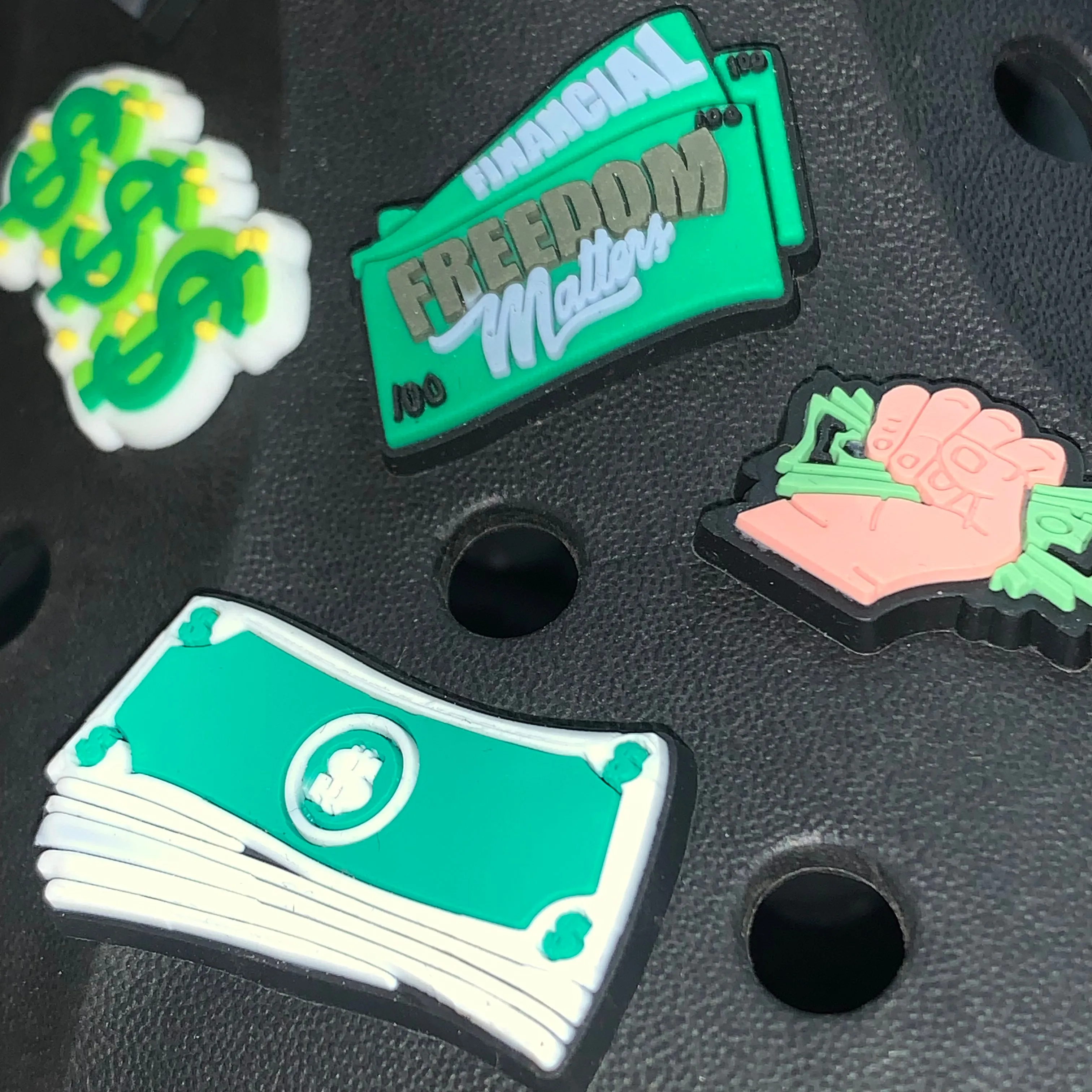 Money Hungry Shoe Charm Set (6 Pieces)