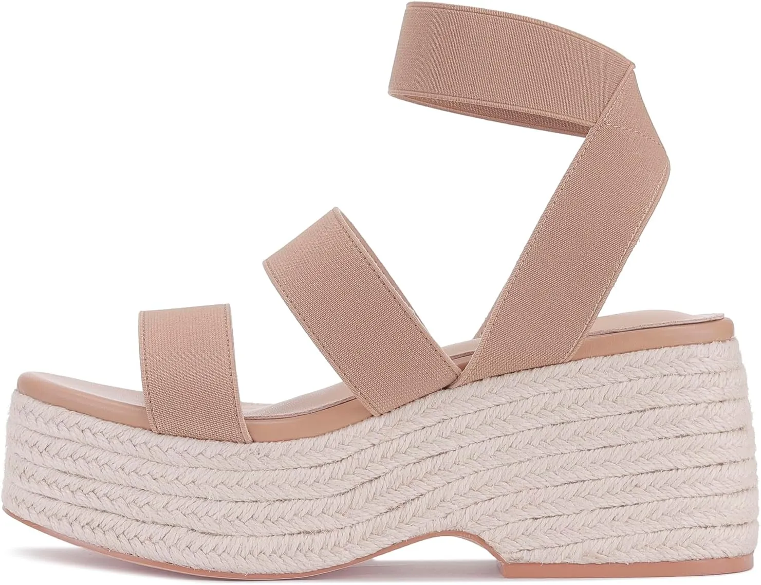 Monrovia Women's Platform Wedge Espadrille Sandals, Ankle Strap Beach Sandals