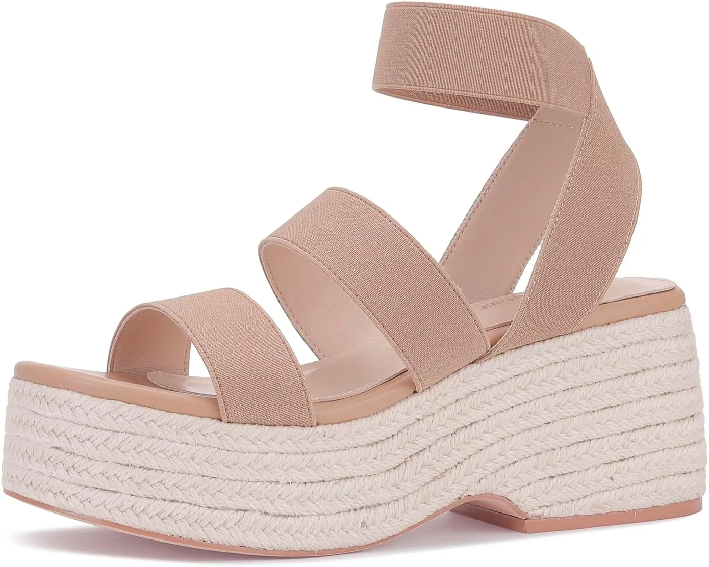 Monrovia Women's Platform Wedge Espadrille Sandals, Ankle Strap Beach Sandals