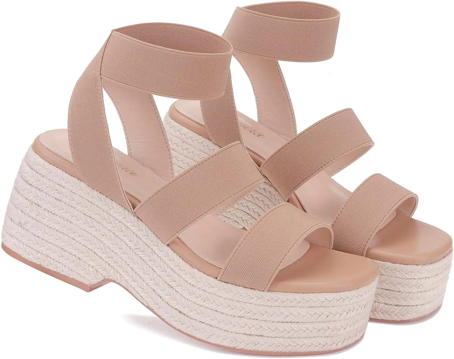 Monrovia Women's Platform Wedge Espadrille Sandals, Ankle Strap Beach Sandals