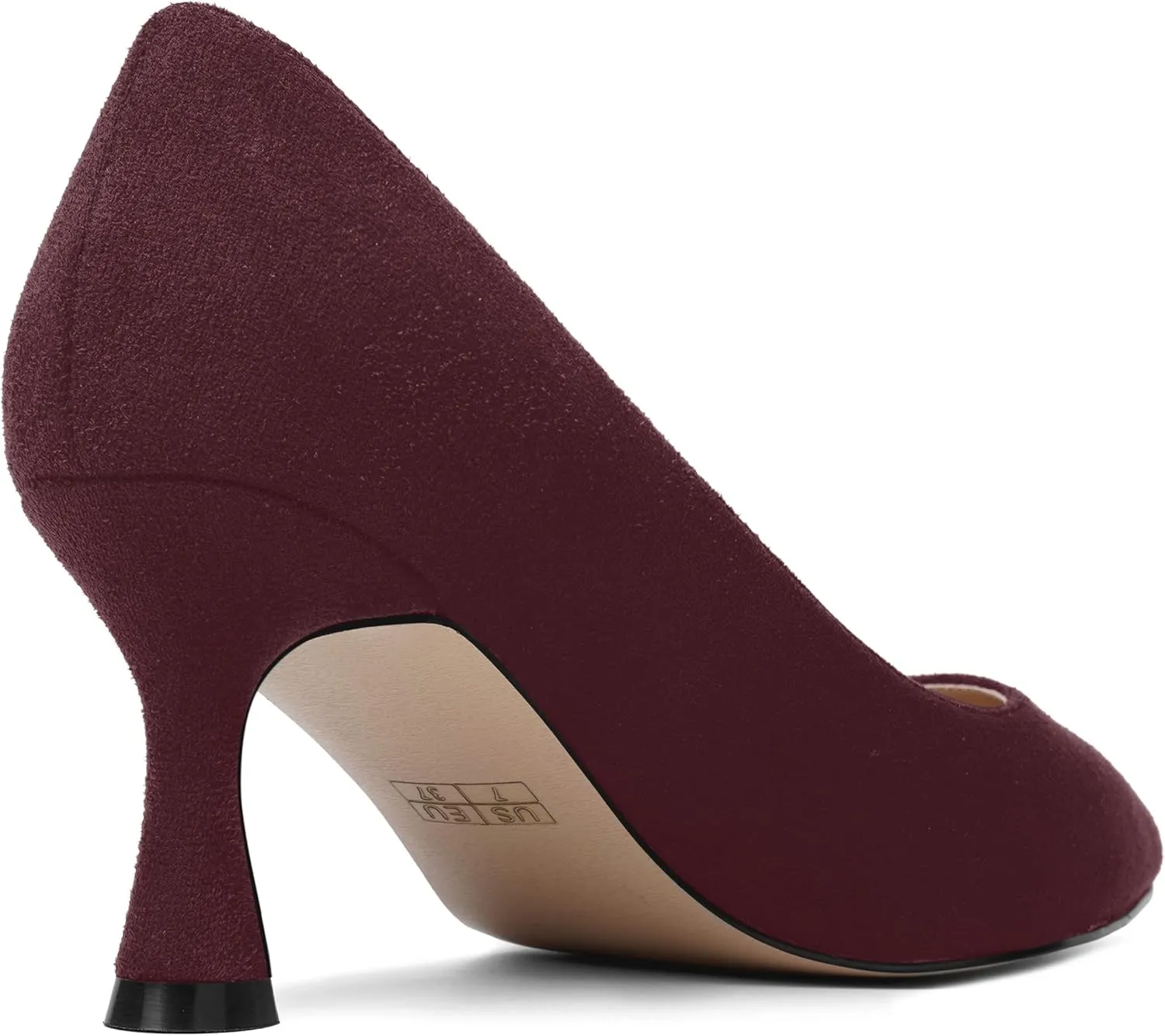 MOVINSTEPS Womens Pointed Toe Evening Sexy Suede Slip On Stiletto Mid Heel Pumps Shoes 2.5 Inch