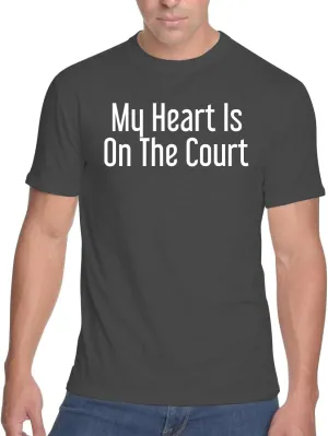 My Heart is On The Court - Men's Soft & Comfortable T-Shirt CP05 Black