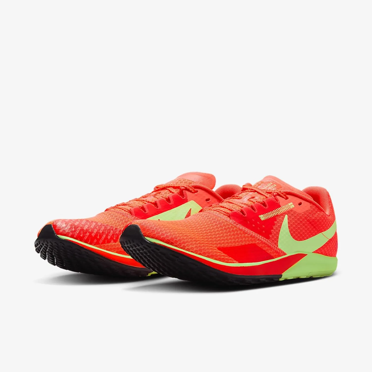 Nike Rival Waffle 6 Road and Cross-Country Racing Shoes (DX7998-800, Hyper Orange/Bright Crimson/Mint Foam/Lime Blast)