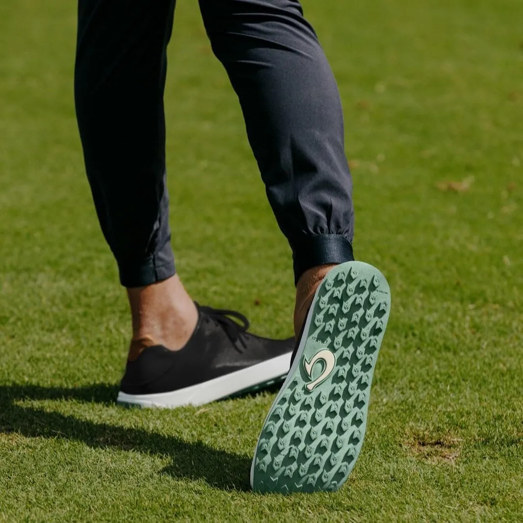 OLUKAI Wai'alae Men's Golf Shoes, Spikeless Golf Shoes, Supple Full-Grain Leather & Contoured Footbed, Waterproof & Stain-Resistant