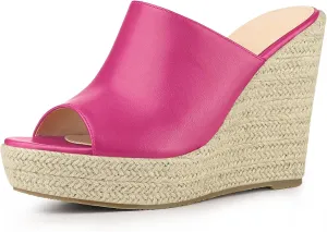 Perphy Open Toe Espadrille Wedge Heel Platform Slide Sandal for Women
