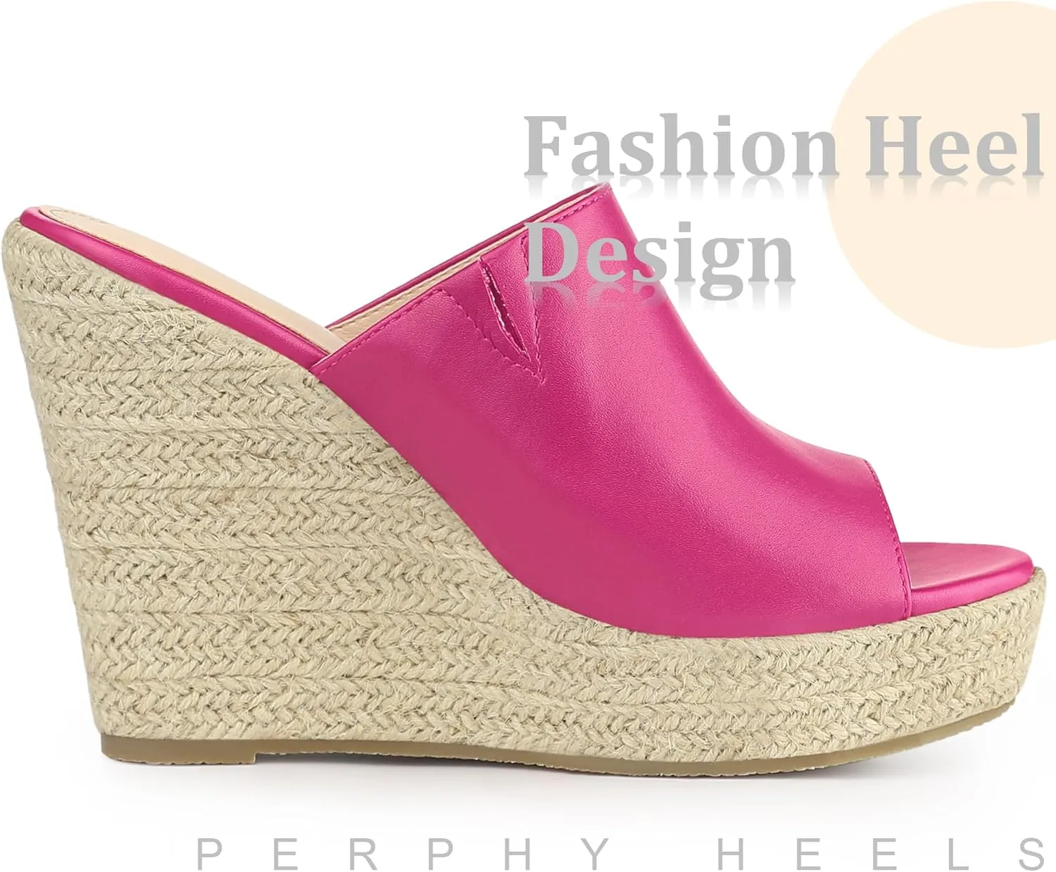 Perphy Open Toe Espadrille Wedge Heel Platform Slide Sandal for Women