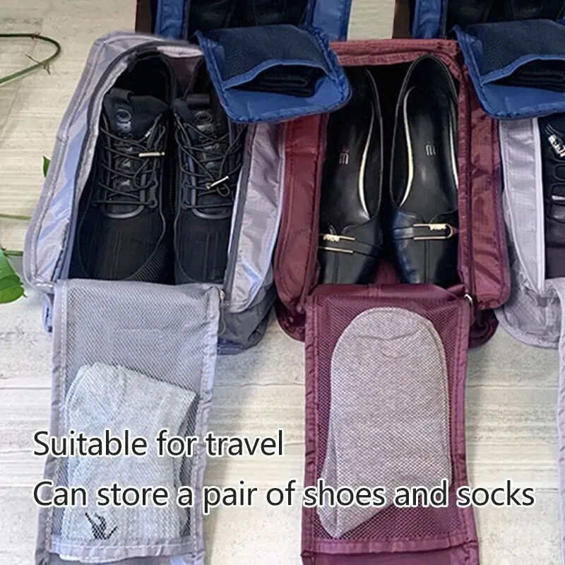 Portable Multifunction Waterproof High Capacity Folding Shoe Pouch Organizer