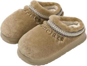 Premium Comfort Furry Thermal Non Slip Men's Fuzzy House Slippers Inddor Soft Extra Warm Shoes Memory Foam Sole
