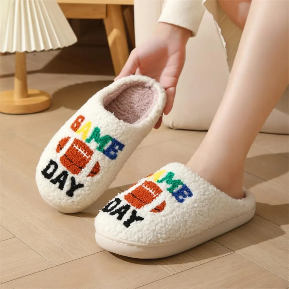 Premium Comfort Thermal Colorful Designs Non Slip Women's Fuzzy House Slippers Indoor Soft Warm Cute Kawaii Shoes
