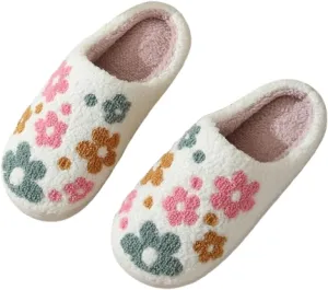 Premium Comfort Thermal Colorful Designs Non Slip Women's Fuzzy House Slippers Indoor Soft Warm Cute Kawaii Shoes