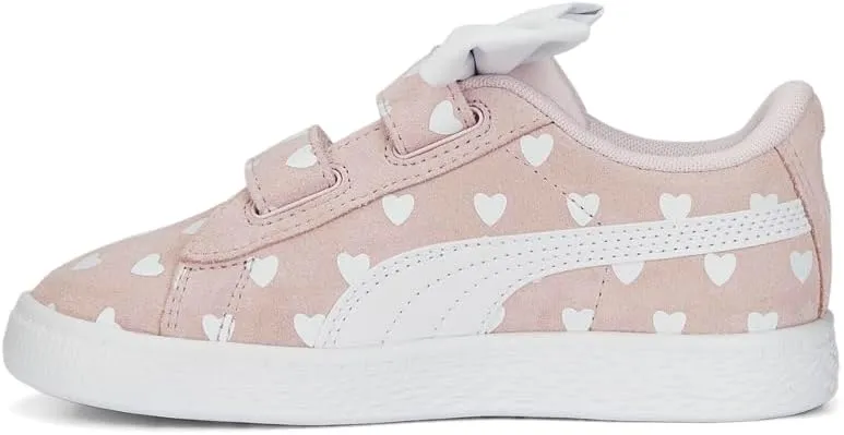 PUMA Kids Girls Suede Classic Re-Bow Slip On Sneakers Shoes Casual - Pink