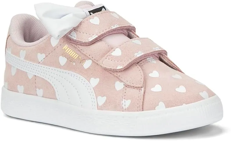 PUMA Kids Girls Suede Classic Re-Bow Slip On Sneakers Shoes Casual - Pink