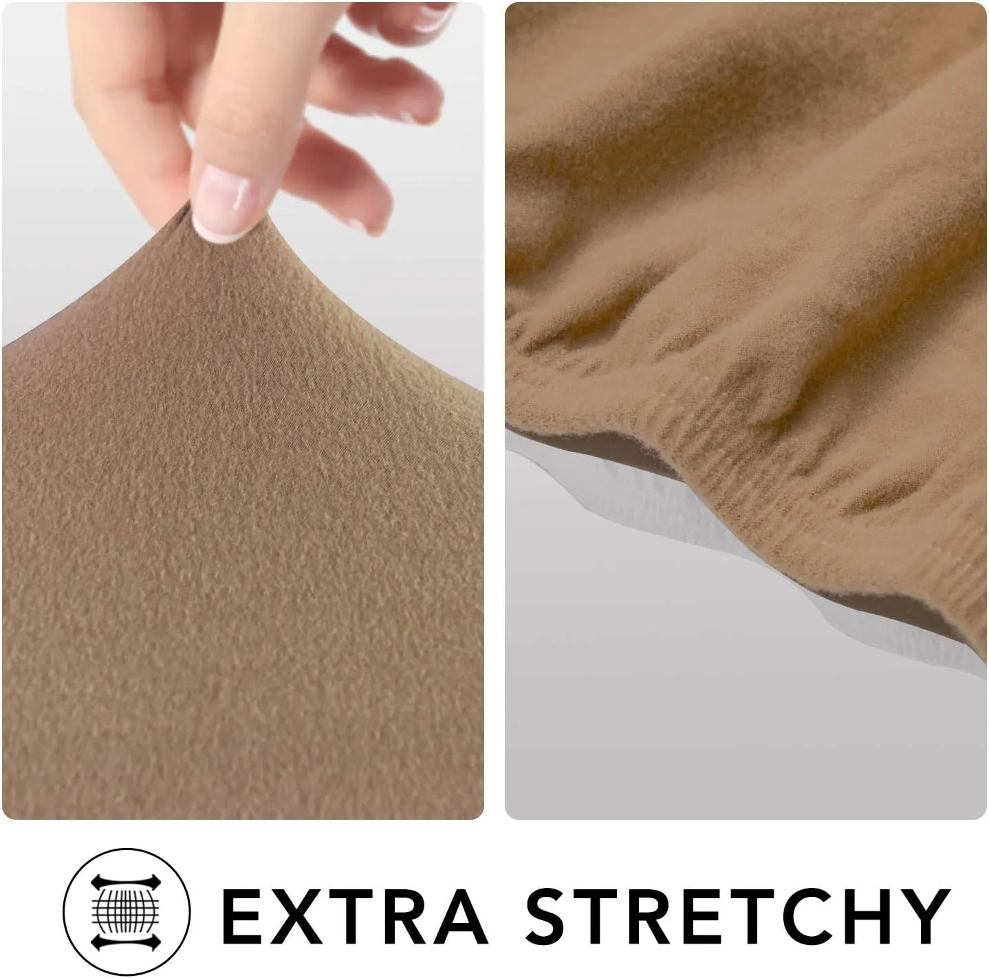 PureFit Super Stretch Sofa Slipcover – Spandex Non Slip Soft Couch Sofa Cover, Washable Furniture Protector with Non Skid Foam and Elastic Bottom for Kids, Pets （Loveseat, Camel）