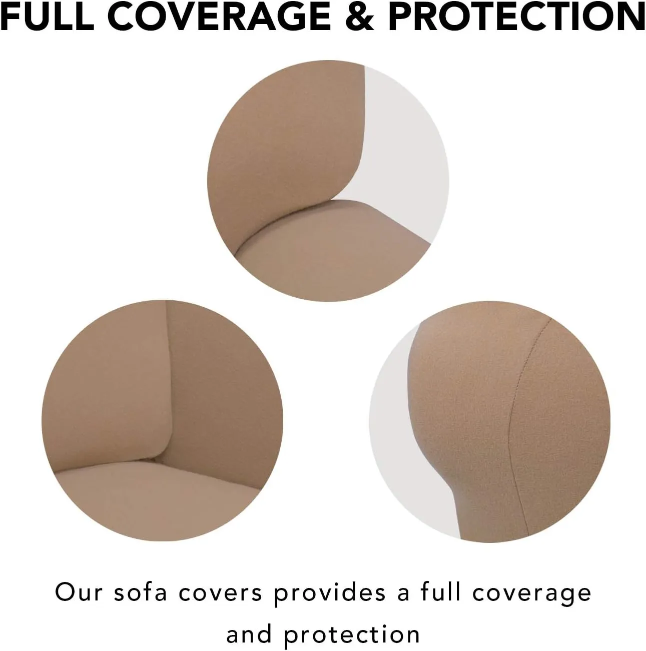 PureFit Super Stretch Sofa Slipcover – Spandex Non Slip Soft Couch Sofa Cover, Washable Furniture Protector with Non Skid Foam and Elastic Bottom for Kids, Pets （Loveseat, Camel）