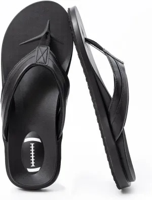 QIGEGE Flip Flop For Men with Arch Support Ultra Soft Cushion Footbed Slip On Lightweight Comfortable Thick Yoga Mat Thong Sandals Beach Thong Slides